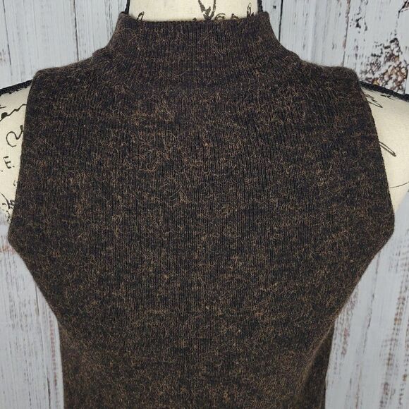 Lush Wool Sleeveless Turtleneck Blouse Tunic - Picture 7 of 9